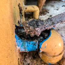 Abwasserohr geplatzt